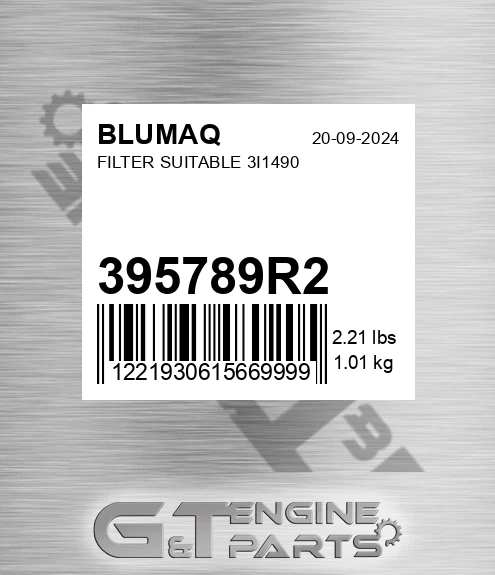 395789R2 BLUMAQ Filter Suitable 3i1490
