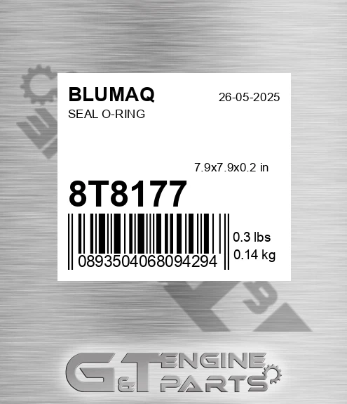 8T-8177 Seal O-ring for BLUMAQ