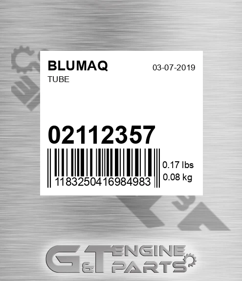 02112357 Tube for BLUMAQ