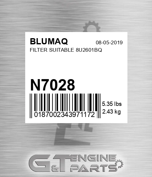 N7028 Filter Suitable 8u2601bq