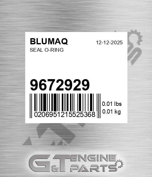 9672929 Seal O-ring