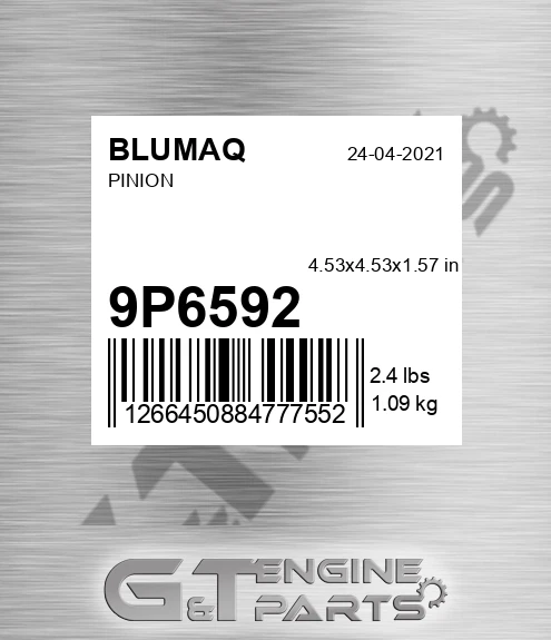 9P-6592 Pinion for BLUMAQ