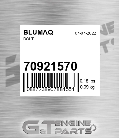 70921570 Bolt