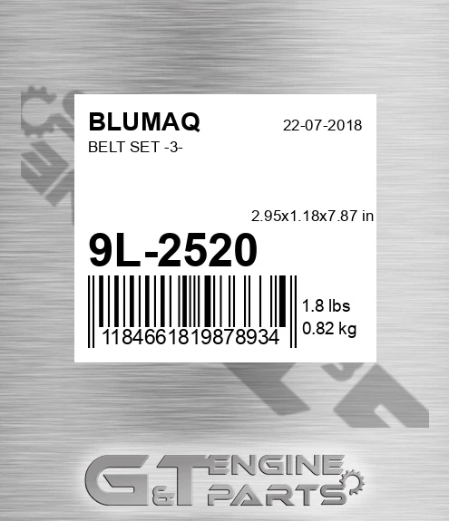 9L-2520 Belt Set -3- for BLUMAQ