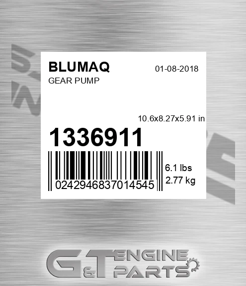 133-6911 Gear Pump for BLUMAQ