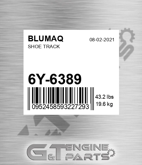 6Y-6389 Shoe Track for BLUMAQ