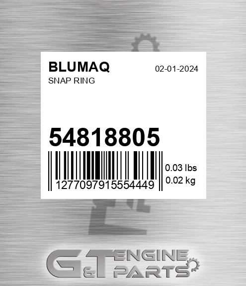 54818805 Snap Ring for BLUMAQ