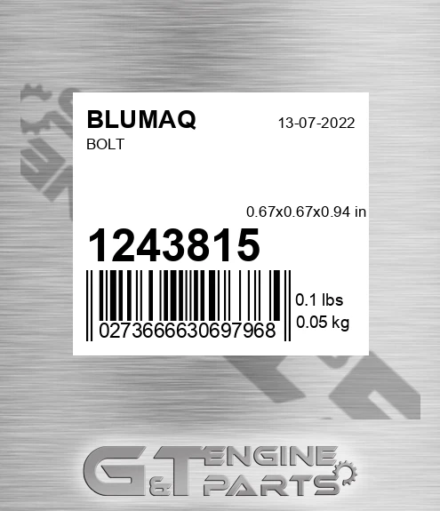 124-3815 Bolt for BLUMAQ