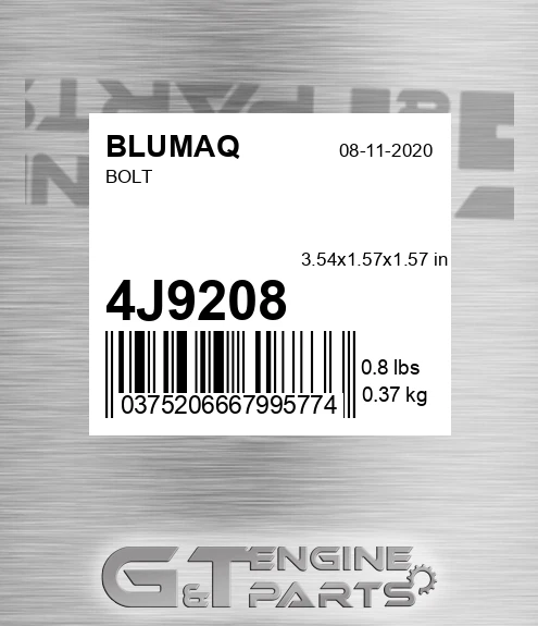 4J-9208 Bolt for BLUMAQ