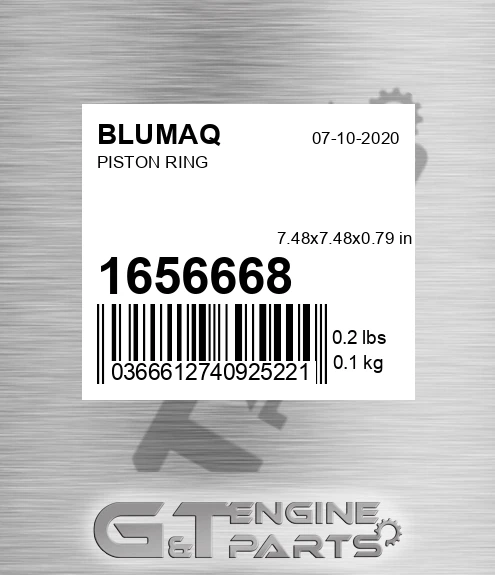 165-6668 Piston Ring for BLUMAQ