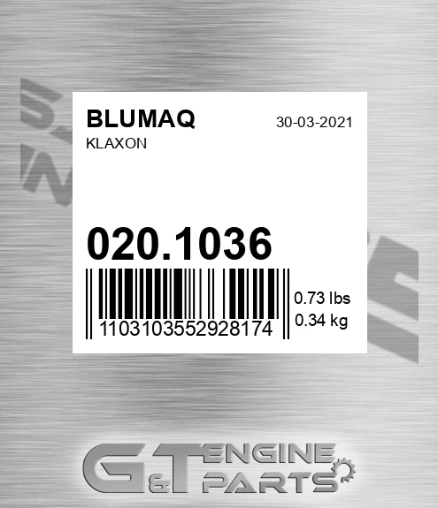 020.1036 Klaxon for BLUMAQ