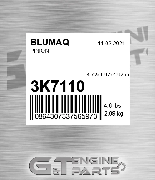 3K-7110 Pinion for BLUMAQ