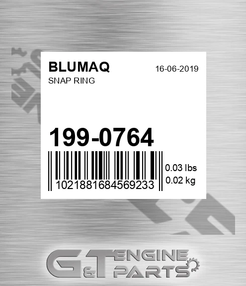 199-0764 BLUMAQ Snap Ring