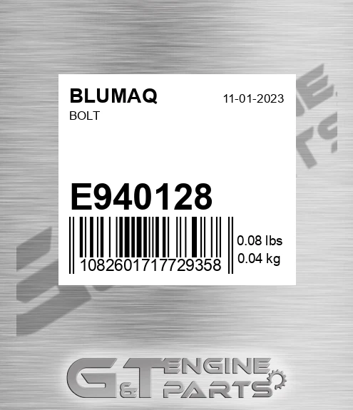 E940128 Bolt for BLUMAQ