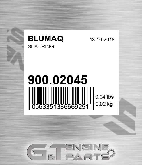 900.02045 Seal Ring for BLUMAQ