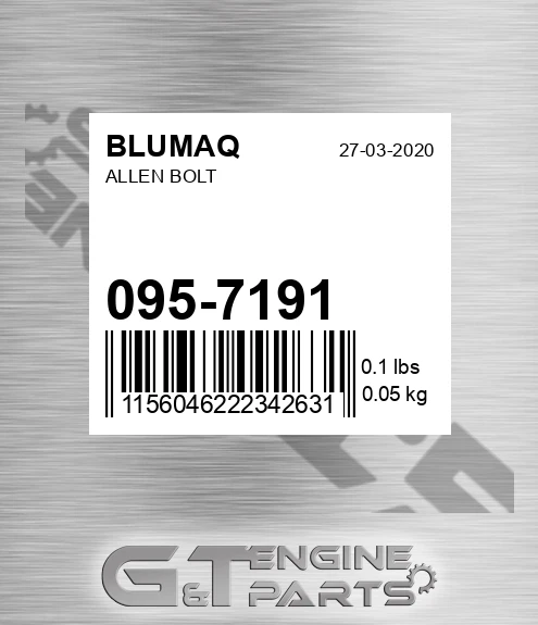 095-7191 Allen Bolt for BLUMAQ