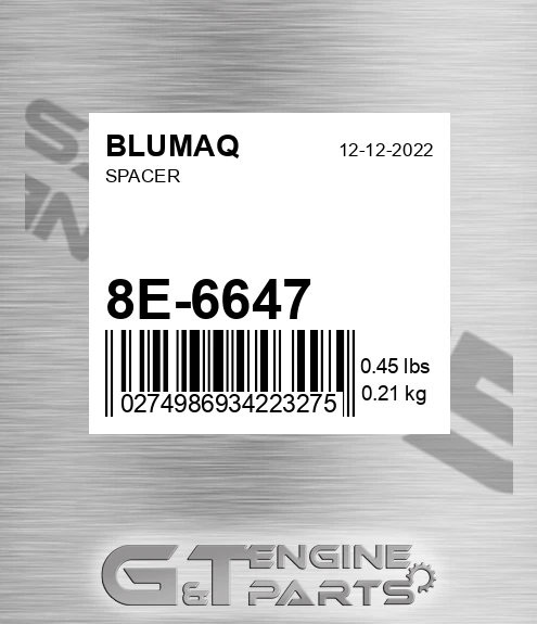 8E-6647 Spacer for BLUMAQ