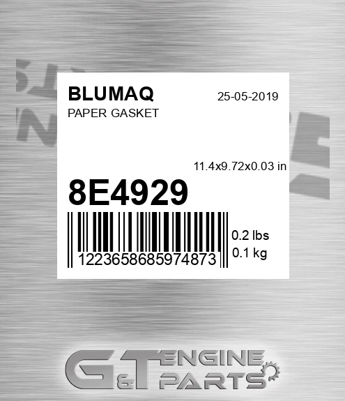 8E-4929 BLUMAQ Paper Gasket