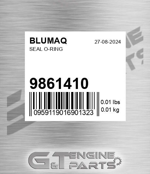 9861410 Seal O-ring