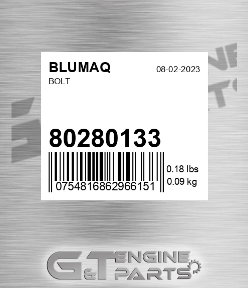 80280133 Bolt