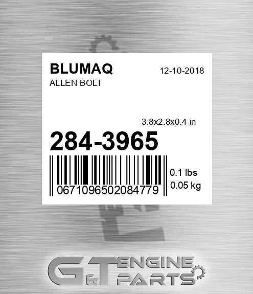 284-3965 BLUMAQ Allen Bolt