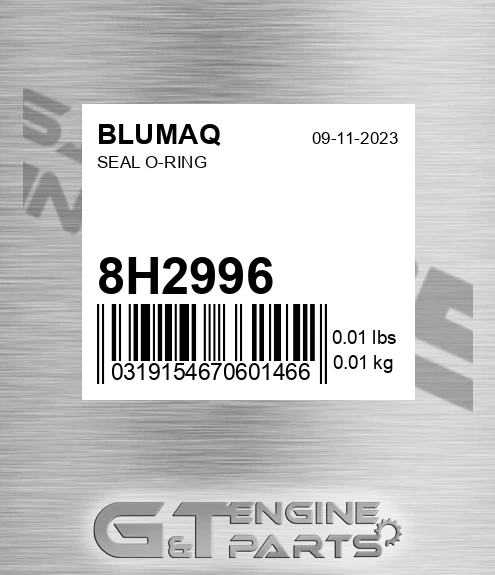 8H-2996 Seal O-ring for BLUMAQ
