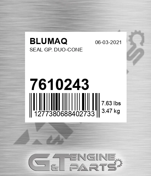 7610243 BLUMAQ Seal Gp. Duo-cone