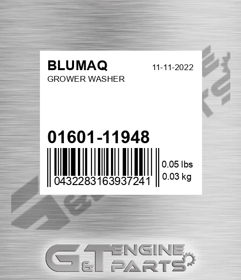 01601-11948 Grower Washer for BLUMAQ