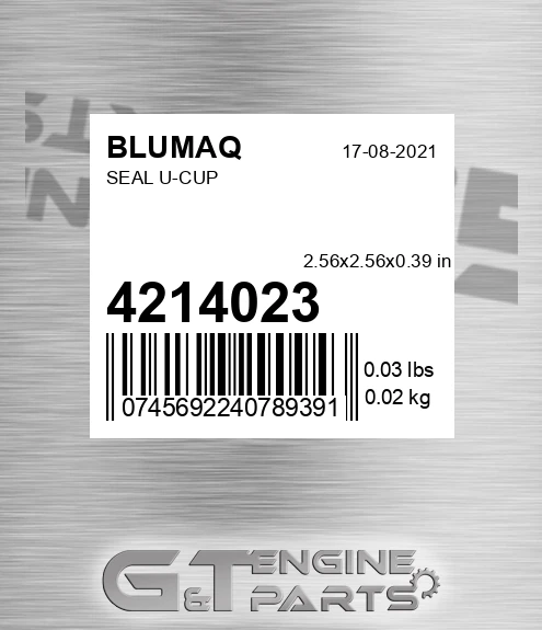 421-4023 Seal U-cup for BLUMAQ