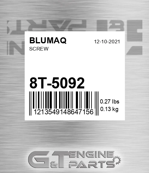 8T-5092 Screw for BLUMAQ