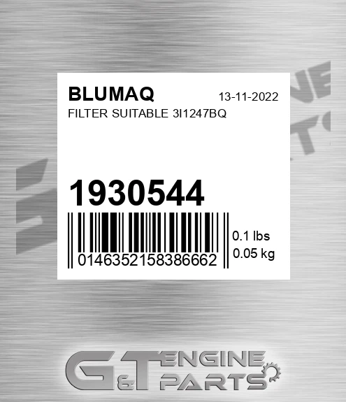 1930544 BLUMAQ Filter Suitable 3i1247bq