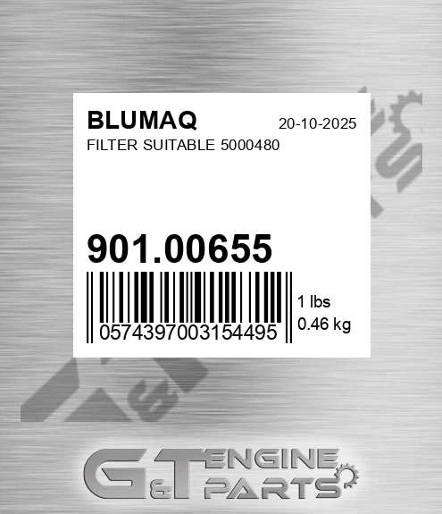 901.00655 Filter Suitable 5000480 for BLUMAQ