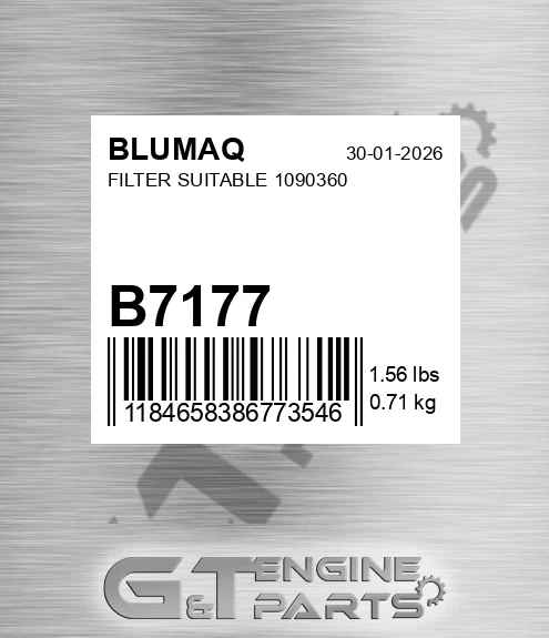 B7177 Filter Suitable 1090360 for BLUMAQ