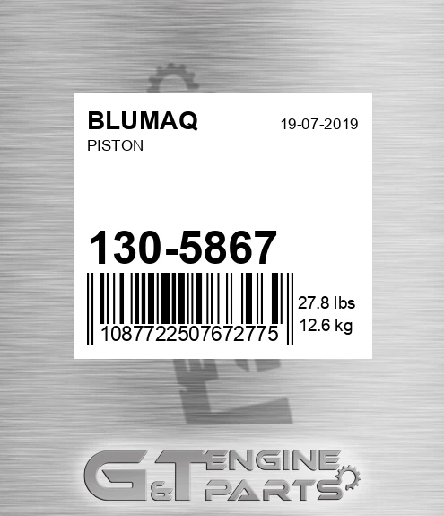 130-5867 Piston for BLUMAQ