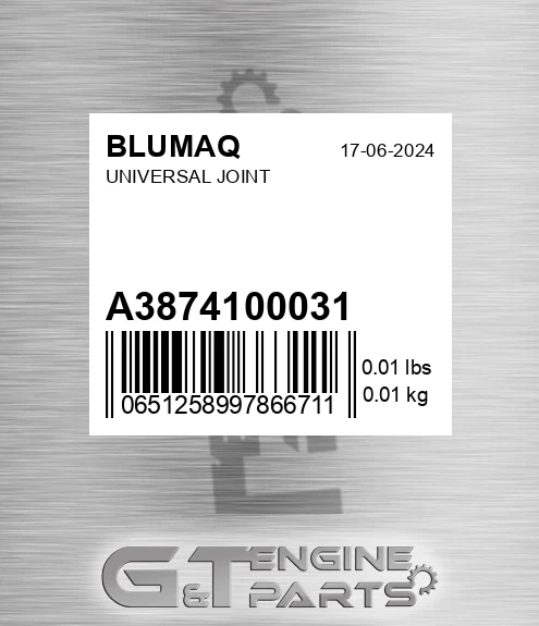 A3874100031 Universal Joint