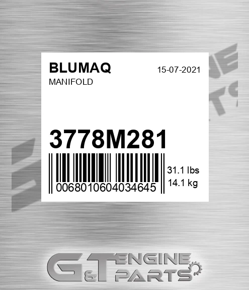 3778M281 Manifold for BLUMAQ