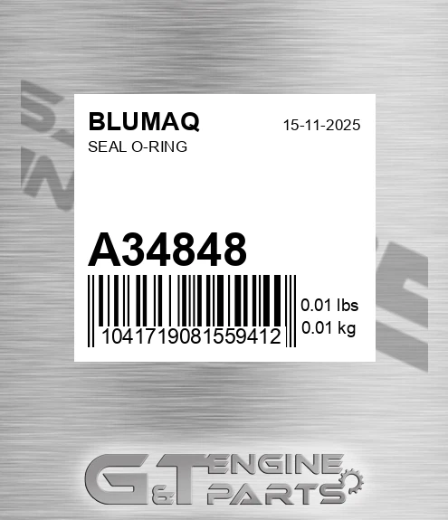 A34848 Seal O-ring