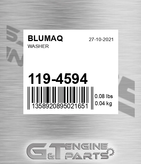 119-4594 Washer for BLUMAQ