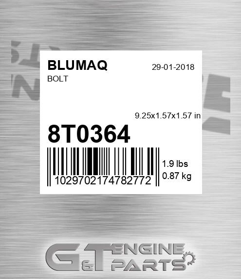 8T-0364 Bolt for BLUMAQ