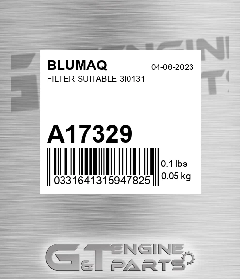 A17329 Filter Suitable 3i0131