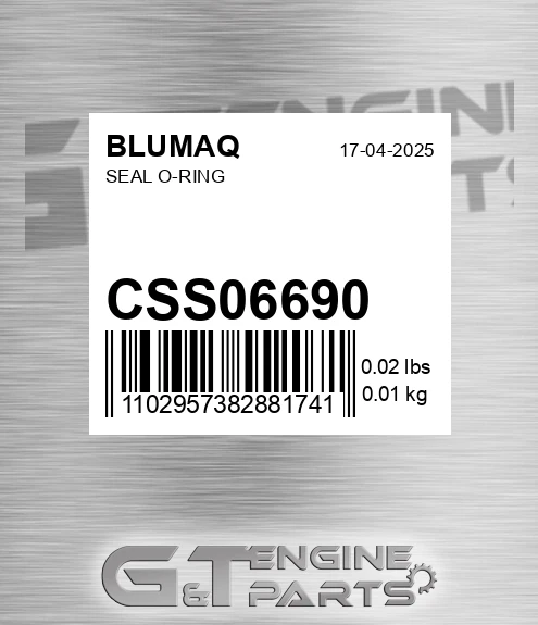 CSS06690 BLUMAQ Seal O-ring