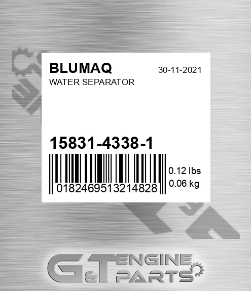 15831-4338-1 Water Separator for BLUMAQ