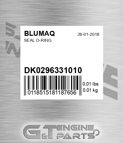 DK029633-1010 Seal O-ring for BLUMAQ
