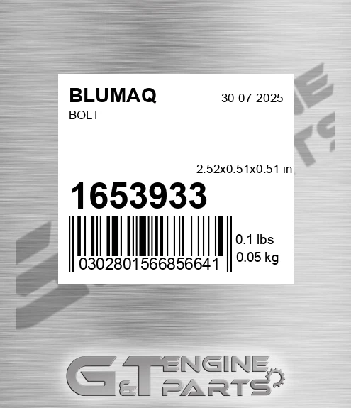 165-3933 Bolt for BLUMAQ