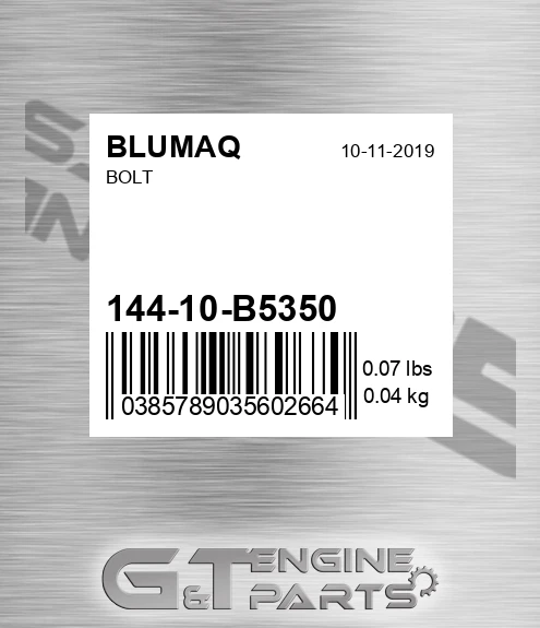 144-10-B5350 Bolt for BLUMAQ