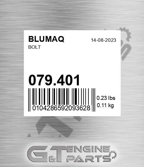 079.401 Bolt for BLUMAQ