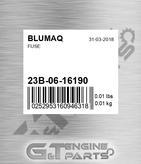 23B-06-16190 Fuse for BLUMAQ