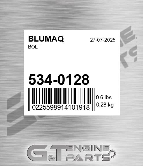 534-0128 Bolt for BLUMAQ