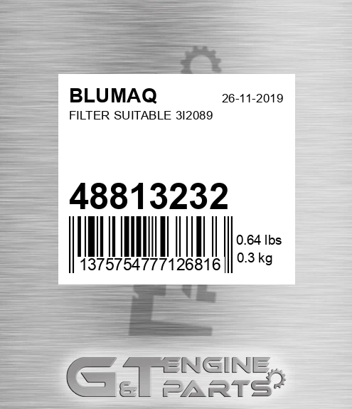 48813232 Filter Suitable 3i2089