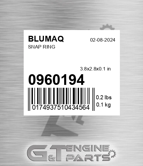 096-0194 Snap Ring for BLUMAQ